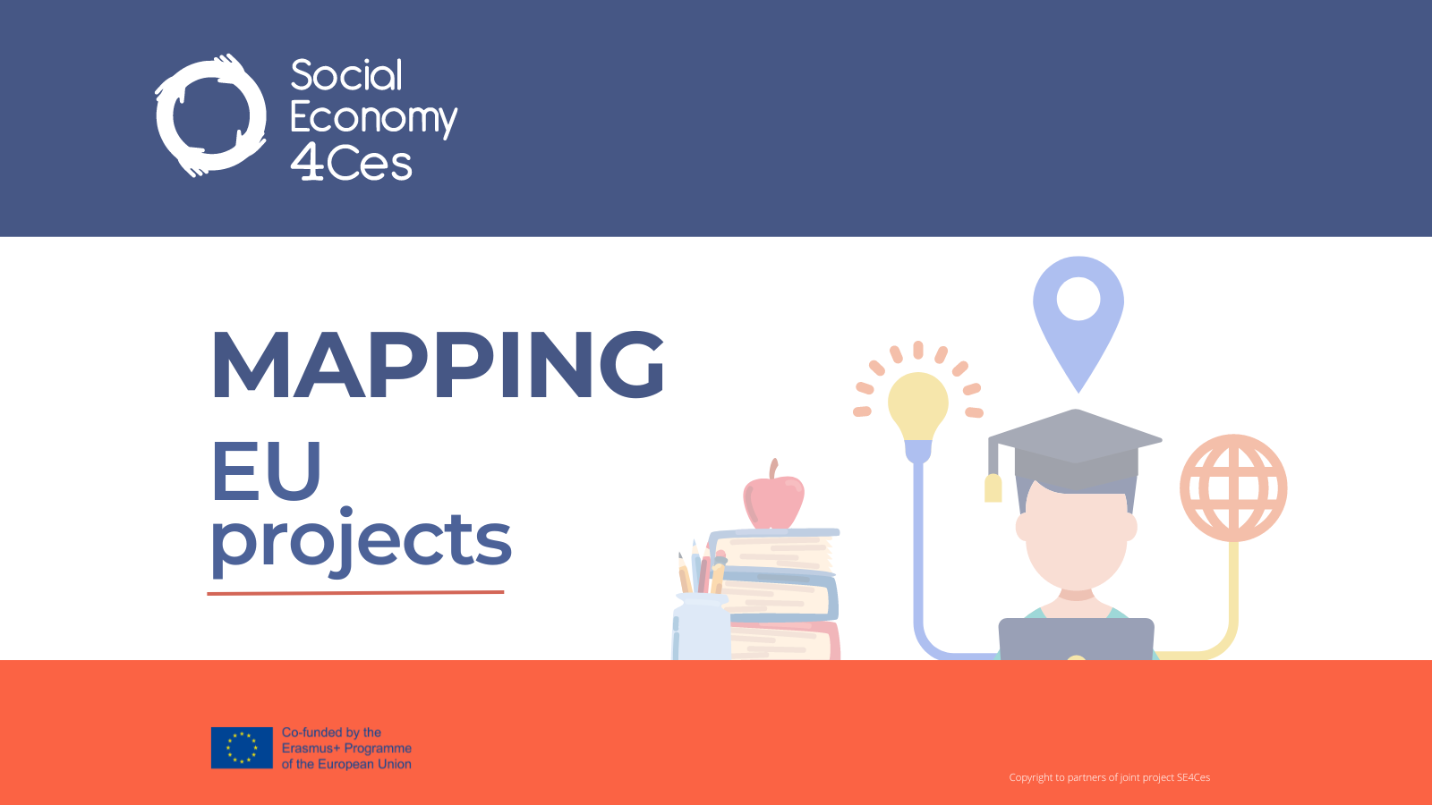 Report: mapping of; SE actors, HEIs through EU partnerships, and Service Learning activities.